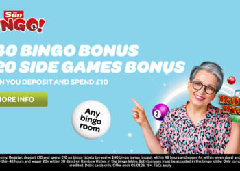New Sun Bingo players can get a £60 bingo bonus bundle