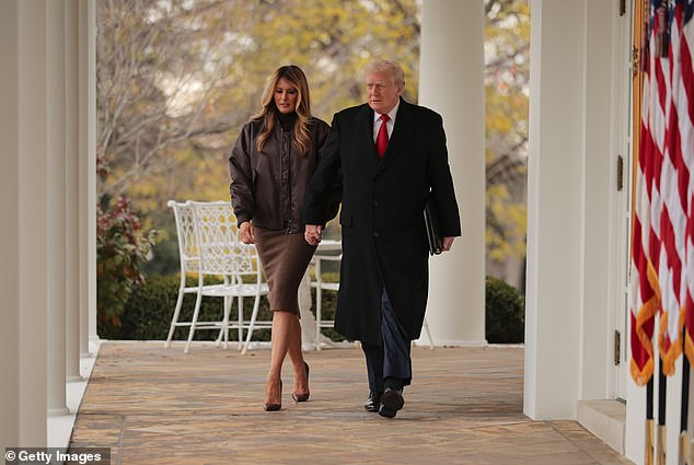 Trump and Melania head out for the pardoning ceremony
