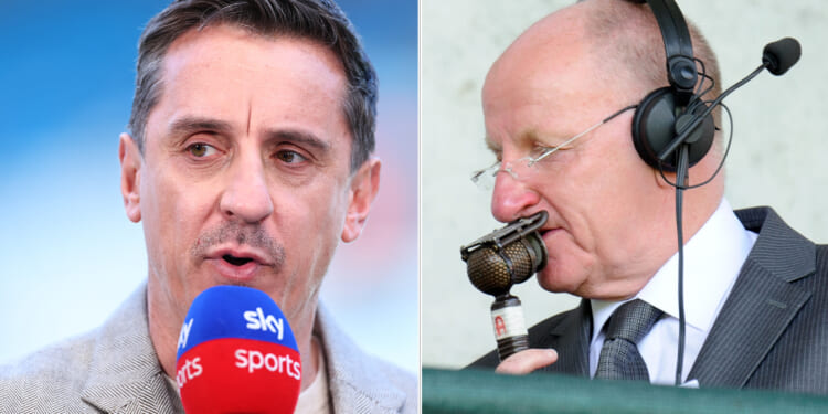 Gary Neville ruined my moment of fame by sounding like he was getting strangled, reveals ex-Sky Sports commentator