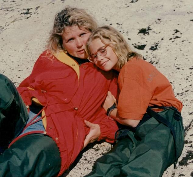 From the beginning, despite her husband's fame, she remained a very private person, keen to avoid the public eye and rarely gave an interview (pictured: Joan with Holly)