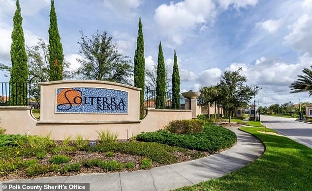 Gibbon was on a luxury holiday with his family at the Solterra Resort in Davenport (pictured) when he got into an argument about his will, according to the Polk County Sheriff's Office