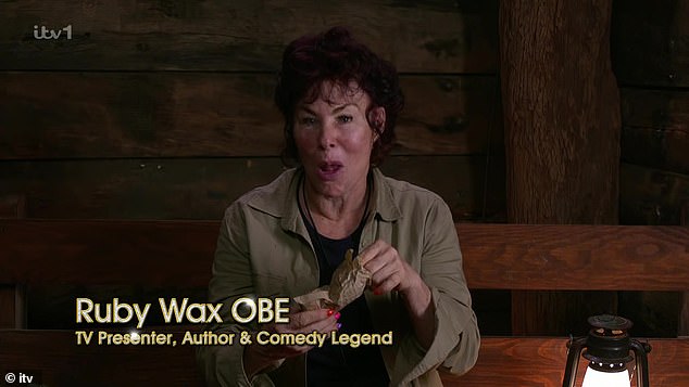 Ruby scurried off and said: 'Sorry it¿s each man for themselves now, this is so heavenly', adding: 'I'm sorry just the inner animal took over, I got a mouth to feed, which is mine'