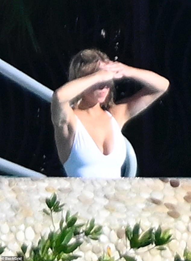 The star shielded herself from the sunrays