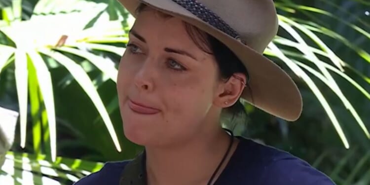 I'm A Celebrity romance as Shona McGarty licks her lips at topless Aitch
