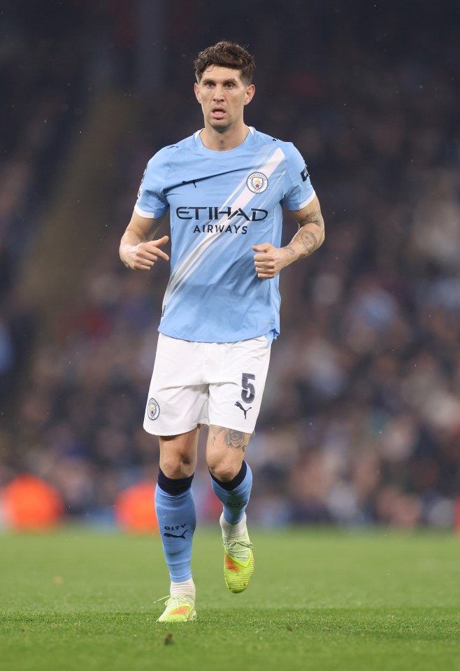 John Stones of Manchester City during the UEFA Champions League 2025/26 League Phase MD4 match between Manchester City and Borussia Dortmund.