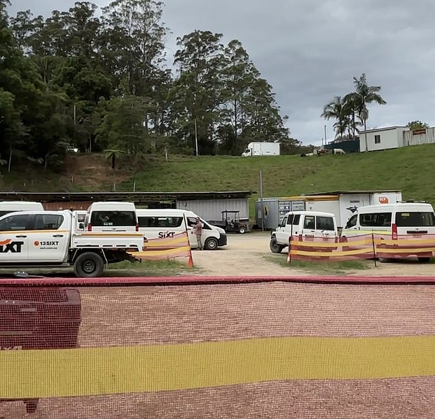 Our pictures show cows grazing calmly on the green above a bustle of rental vehicles, shipping containers storing equipment, portacabins for toilets, and one large dining marquee at the centre with several smaller ones crowded around containing the editing suites