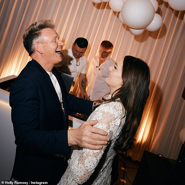 But fans may still get a chance to see the happy couple celebrating with Adam's relatives, as the engagement party they threw last year will reportedly feature in Gordon Ramsay 's Netflix documentary (seen with Holly at bash)