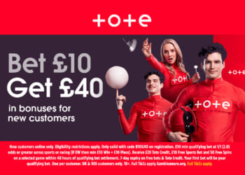 Get £40 free bets and bonus when you stake £10 on football with Tote
