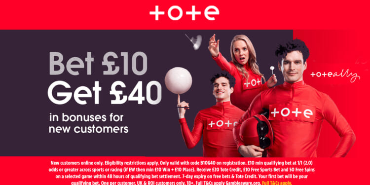 Get £40 free bets and bonus when you stake £10 on football with Tote