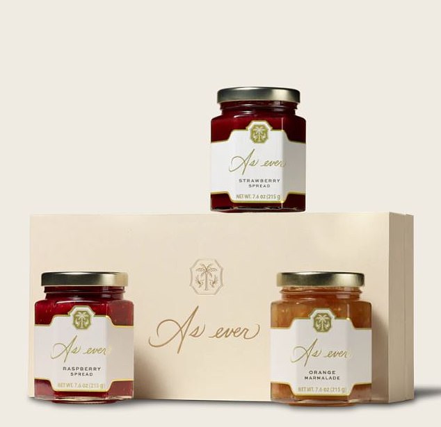 A gift set of Meghan's As Ever signature fruit spread, which retails for $42 (£31)