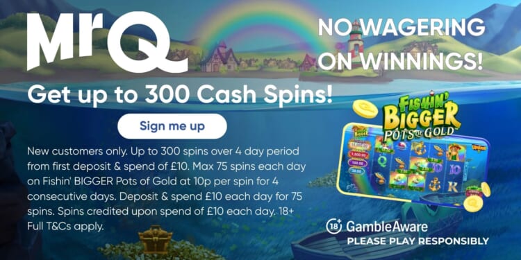 Get up to 300 Cash Spins!