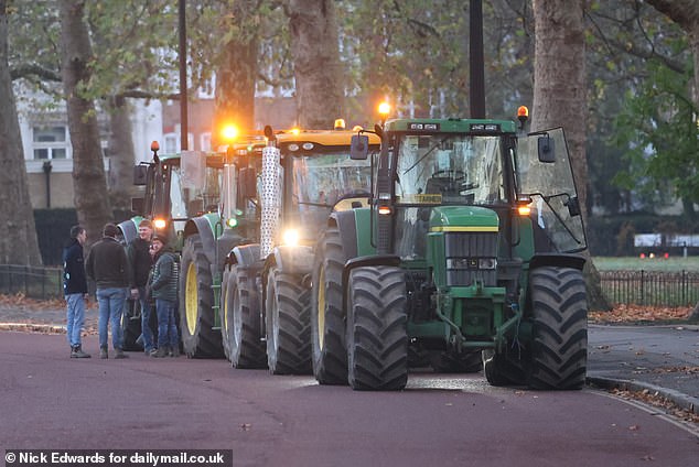 The gathering was intended by organisers to have been 'one of the most striking rural demonstrations in years', with hundreds of tractors taking part