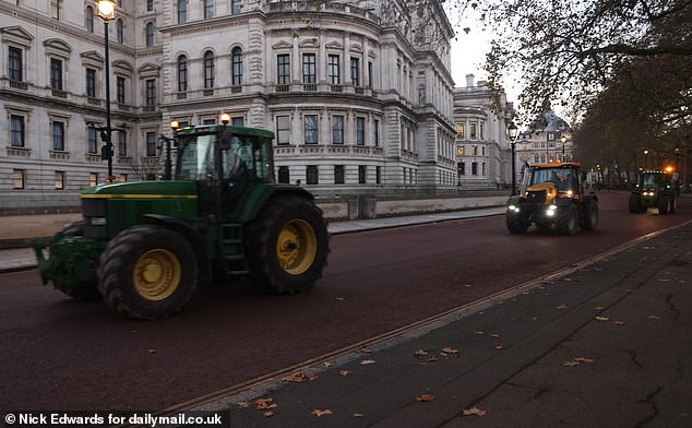 Despite the ban, tractors have been seen making their way to central London this morning.
