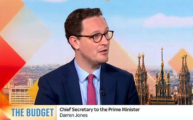 Cabinet minister Darren Jones admitted the tax threshold freeze is 'practically' a tax rise as he toured broadcast studios this morning