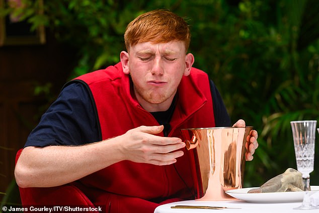 Ginge faced an eating challenge in the first Bushtucker Trial of the series
