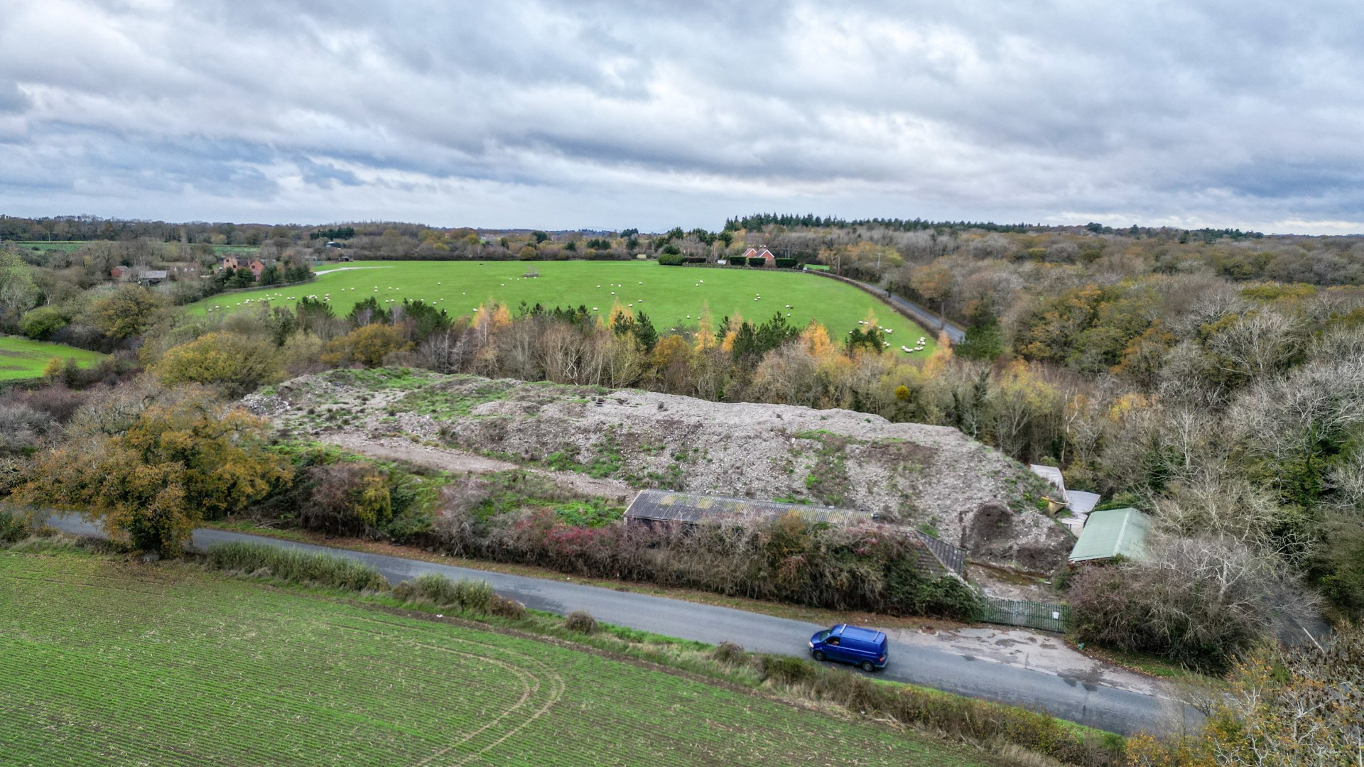 Fury as rubbish mountain 'the size of eight semi-detached houses' is dumped at UK beauty spot