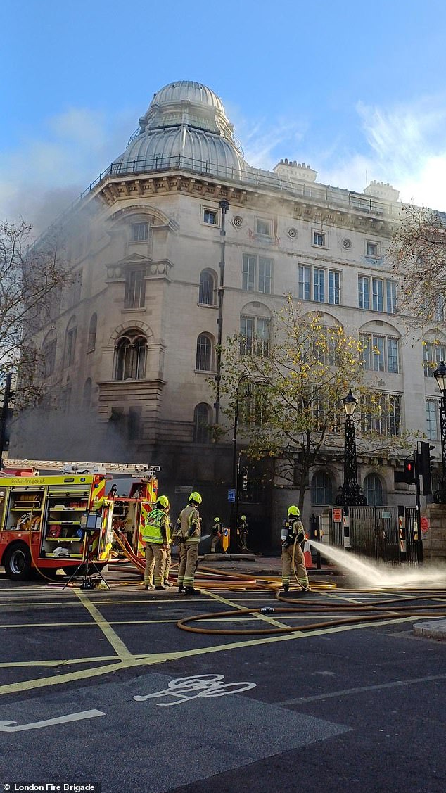 Surrounding roads in Holborn have been closed and the London Fire Brigade have urged people to stay away from the area