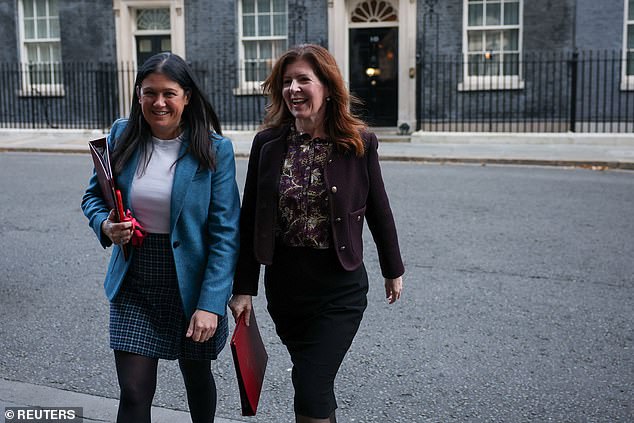 Ministers seemed in high spirits as they left 10 Downing Street