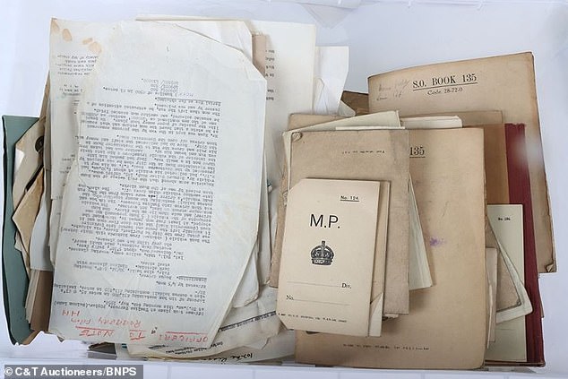 Papers that Detective Chief Superintendent Millen kept for decades after the case
