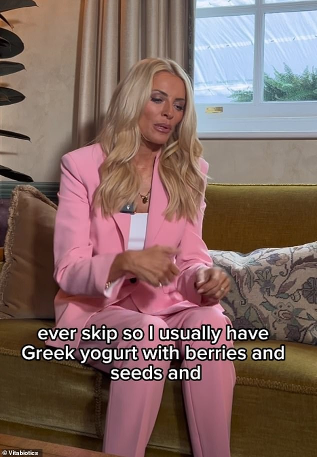 In the clip she spoke about what she eats every day
