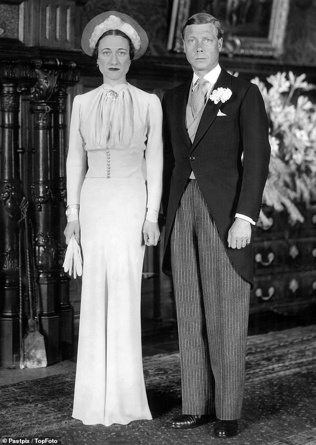 Edward, then 42, and Wallis, then 40, wed on June 3, 1937, in a low-key ceremony at Chateau de Cande in France. Rather than wearing white, Wallis instead opted to wear a pale blue dress. Meghan, in contrast, wore an all-white dress designed by Clare Waight Keller for Givenchy