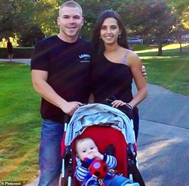 Michael Leavitt is seen with Bruna Ferreira and their son in a throwback image
