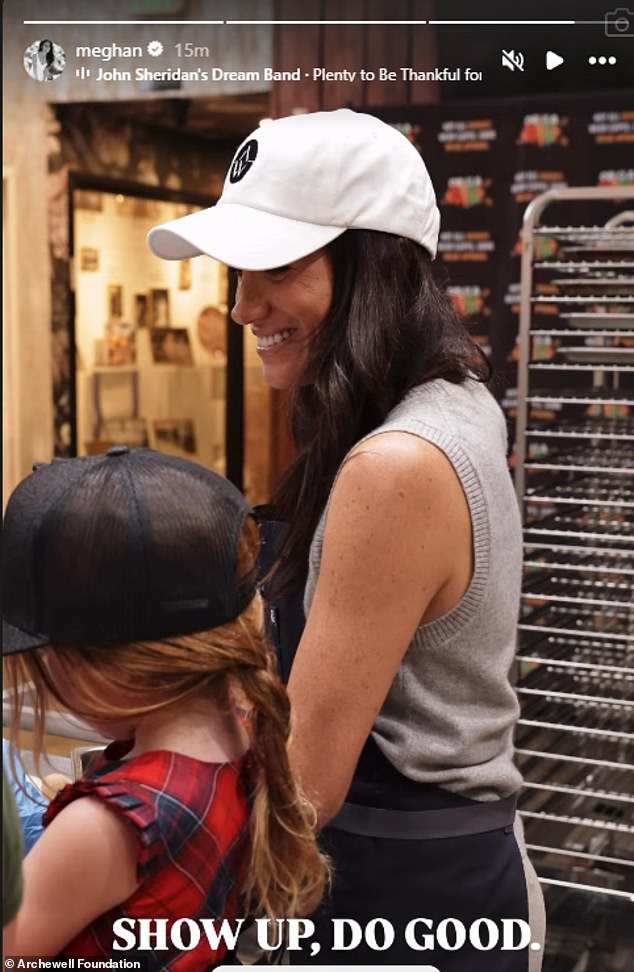 The Duchess of Sussex included a picture of her alongside daughter Lilibet, 4, in the Instagram montage