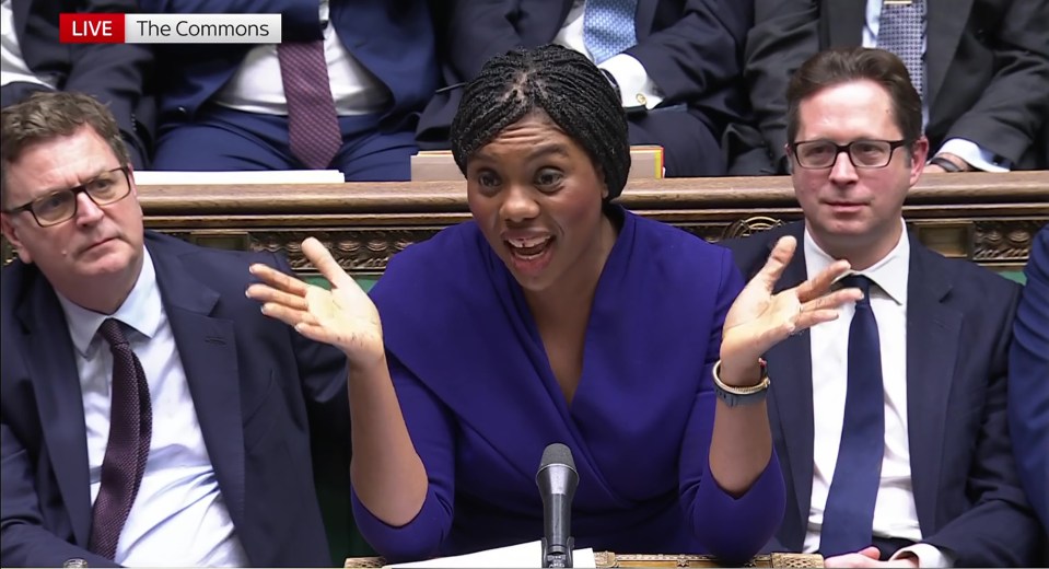 Tory Conservative leader Kemi Badenoch speaking in the House of Commons.