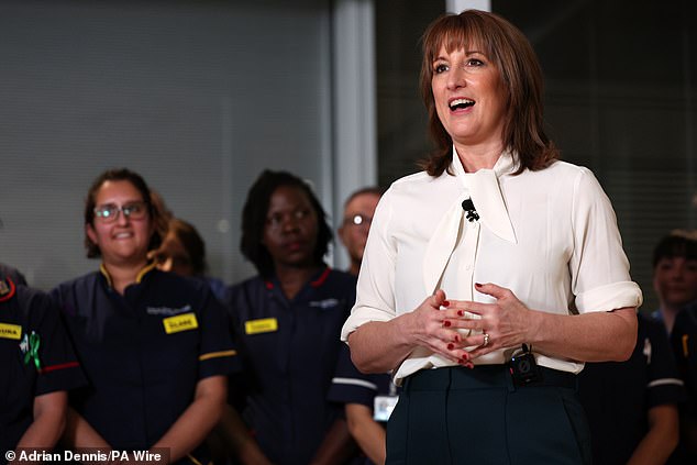 The Budget came almost a year to the day after Ms Reeves, pictured following today's announcements, pledged she would not be 'not coming back with more borrowing or taxes'