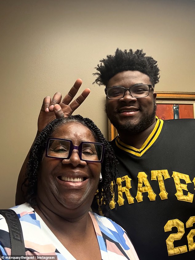 The influencer's mother Sonja Collins made the sad announcement about her son (born Marquay Collins) as she shared a cute snap of them together on her Instagram on Wednesday