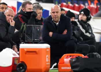 'Arne Slot Out' trends on X as frustrated fans finally give up on Liverpool boss after equalling unwanted 33-year record