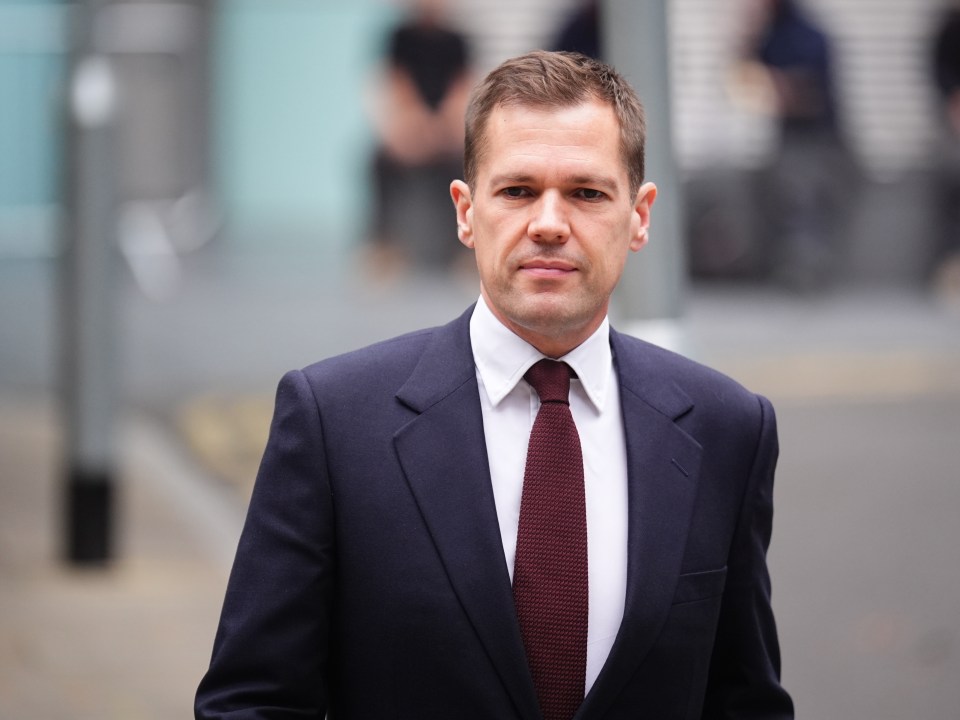 Shadow justice secretary Robert Jenrick arriving at Southwark Crown Court.