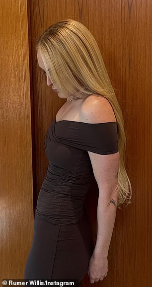 Violet Teriti fastened the Kentucky-born influencer's waist-length blonde extensions coiffed by hairstylist Vincent Pelletier