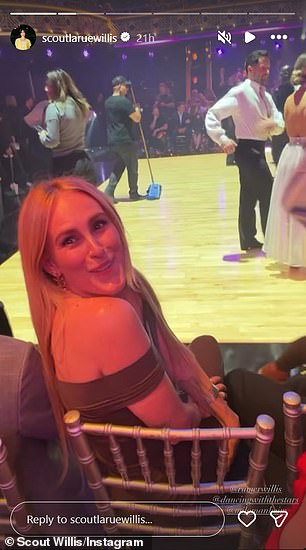 Willis' 34-year-old 'ultimate partner in crime' Instastoried several snaps of their night on the sidelines