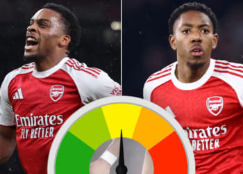 Rice a commanding powerhouse in midfield while Timber brilliant but Lewis-Skelly struggles