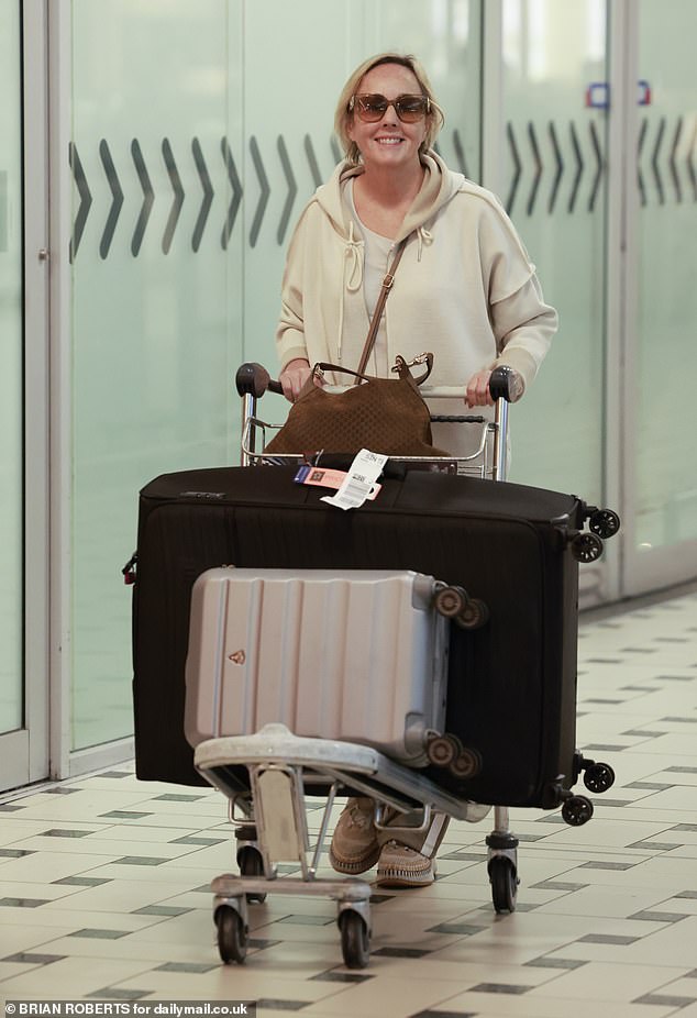 Shirlie touched down in Brisbane Airport ahead of the vote offs which start on Friday