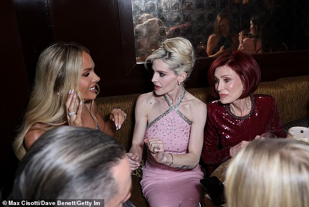 As Sharon's son Jack continues to live off beans and rice in the jungle, she and Kelly got glammed up for a special cocktail bash at Aki London