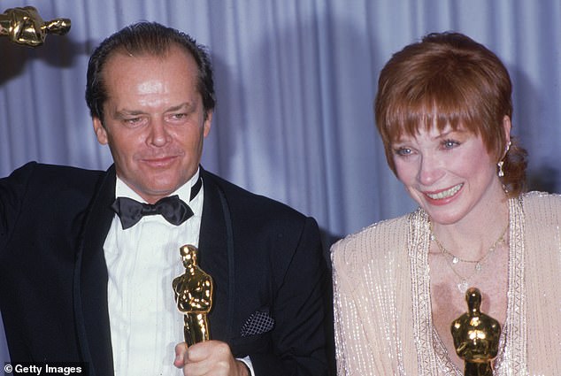 MacLaine also took on a role in the 1983 movie Terms Of Endearment and was another major success - receiving 11 nods at the 56th Academy Awards. She won an Oscar for Best Actress for her performance in the project (seen above with Jack Nicholson)