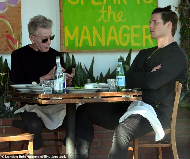 The couple, who have a 46-year age gap, are pictured dining out in West Hollywood in 2021