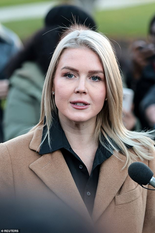 Leavitt Jr named after his father Michael Leavitt Sr, the brother of the White House Press Secretary Karoline Leavitt (pictured), who is Michael Jr's godmother