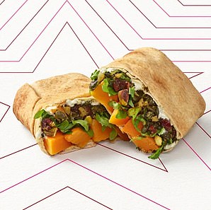 Lifestyle Writer Alice Wade rated the Pret Butternut, Chestnut Stuffing and Pistachio Flatbread (£4.99) a 4/5