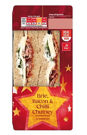 Lifestyle Writer Gina Kalsi thought the Sainsbury's Brie, Bacon & Chilli Chutney Sandwich (£3.40) was delightful and gave it a 4/5