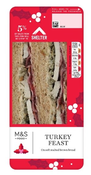 Data Writer Cameron Roy rated the M&S Turkey Feast Sandwich (£4) a 4/5 and said they made the Christmas sandwich staple 'well'