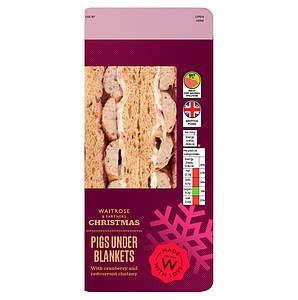 Data writer Cameron Roy rated the Waitrose Pigs Under Blankets Sandwich (£4) a 3/5 but noted that it wasn't the healthiest