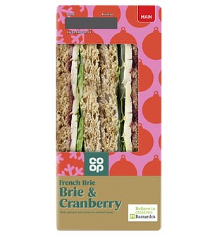 The Co-op Brie & Cranberry Sandwich (£3.30) was give a 3/5 by Senior Lifestyle Writer, Alanah Khosla