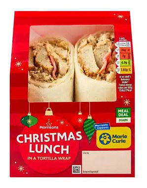 Lifestyle Writer Poppy Atkinson Gibson rated the Morrisons Christmas Lunch in a tortilla wrap (£3.25) a 3/5