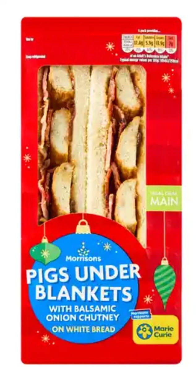 Data writer Cameron Roy rated the Morrisons Pigs Under Blankets sandwich (£3.25) a 1/5