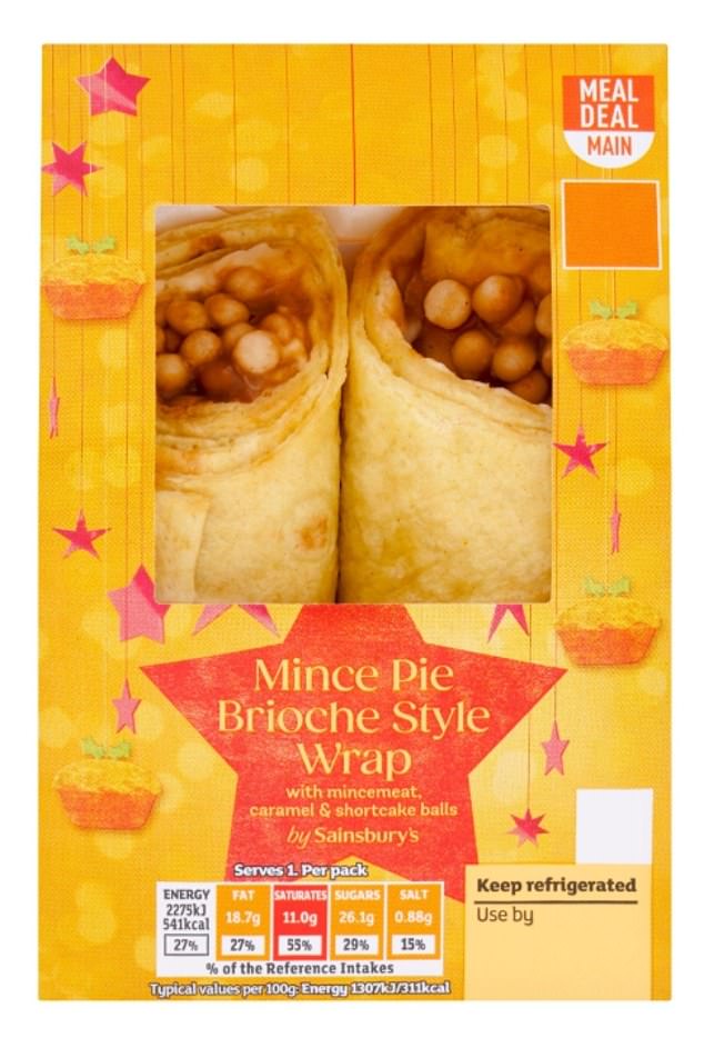 Assistant Lifestyle Editor Elmira Tanatarova rated the Sainsbury's Mince Pie Brioche Style (£3.40) Wrap a 1/5