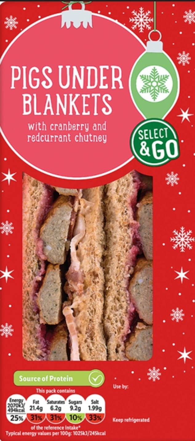 Data Writer Cameron Roy rated the Lidl Pigs Under Blankets Sandwich (£1.99) a 1/5 and said it tasted 'cheap'