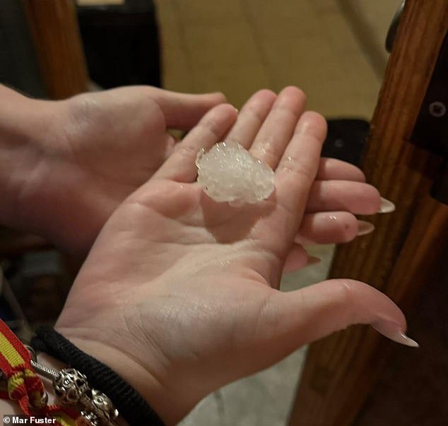 Locals said the hailstones were the size of walnuts